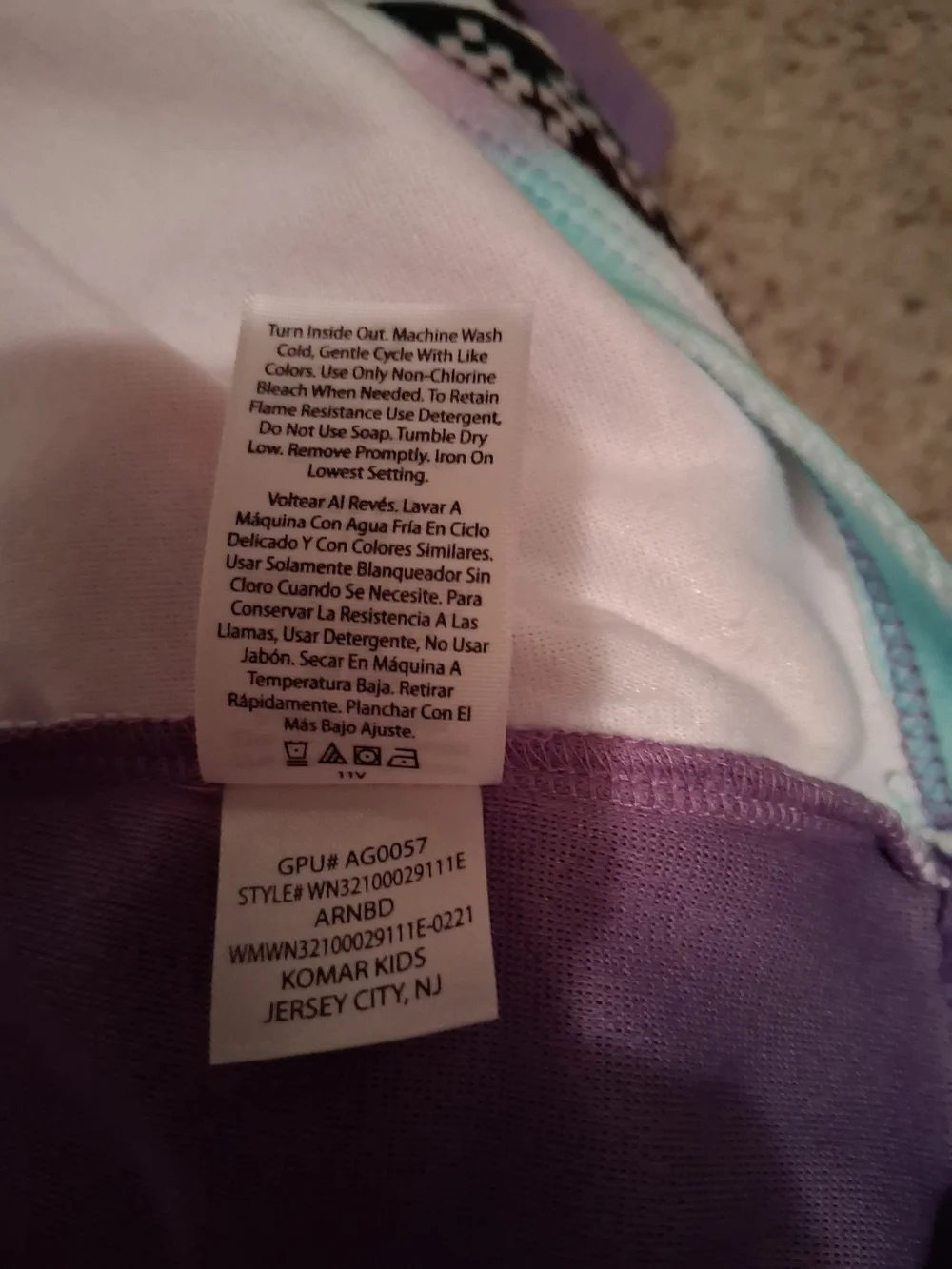 wonder nation Tie-Dye 'Paws and Relax' Nightgown For Girls Size L(10/12)